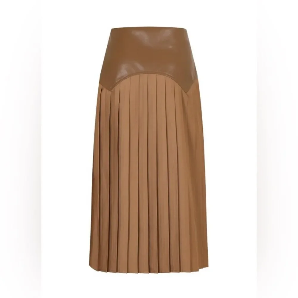007. 60’s Vibes Pleated Skirt- Cafe